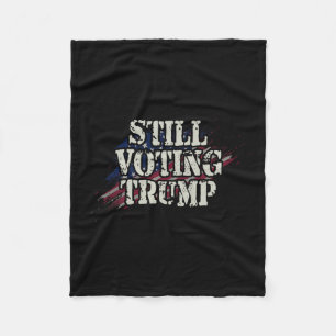 Manta Polar Camisa de Trump, retro de la bandera de Estados Un