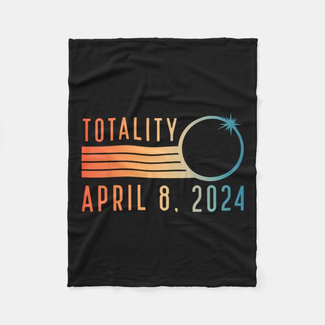 Manta Polar Camisa Eclipse Solar Abril 8 2024 Totalidad Solar  (Anverso)