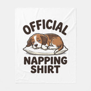 Manta Polar Camisa Oficial para Dormir Perro Dormilón Diseño V