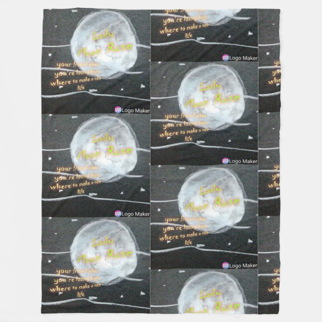 Manta Polar Camisa Rosa de la Luna (Anverso)