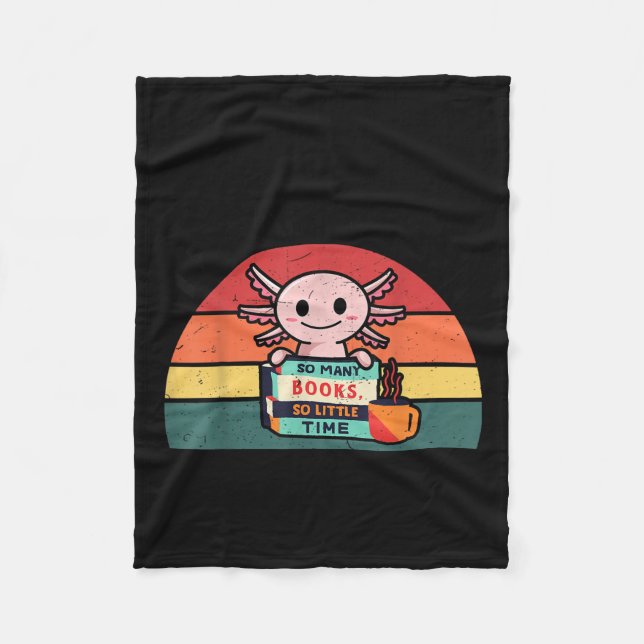 Manta Polar Camisas Axolotl Leer libro Readsolotl Niños Gi (Anverso)
