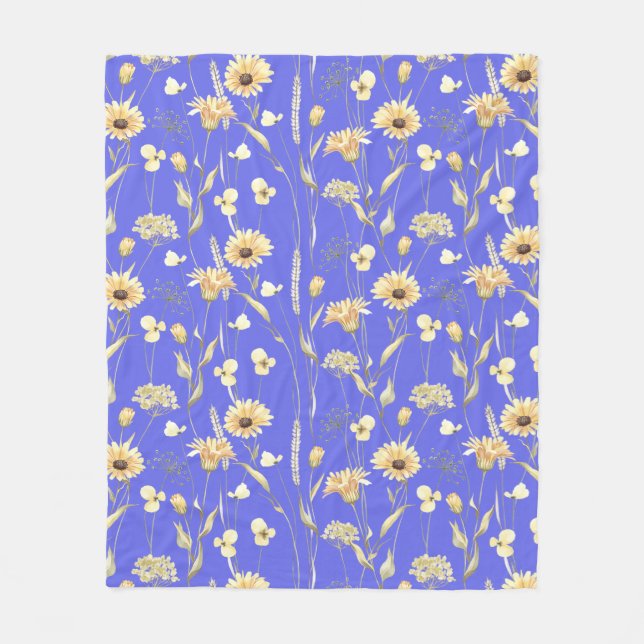 Manta Polar Camisas de campo de pradera impresión azul (Anverso)