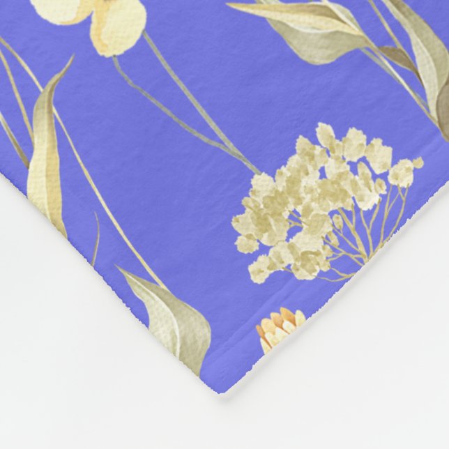 Manta Polar Camisas de campo de pradera impresión azul (Esquina)