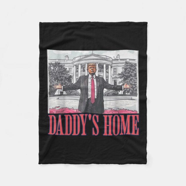 Manta Polar Camisas domésticas Casa Blanca Trump 2024 (Anverso)