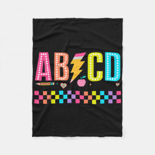 Manta Polar Camiseta Abcd Regreso a Clases