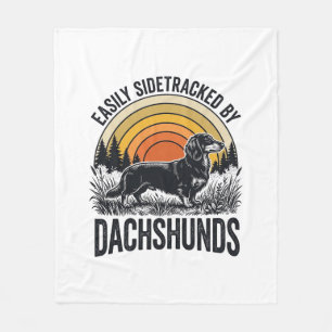 Manta Polar Camiseta Amante de Dachshund Fácilmente Desviado A