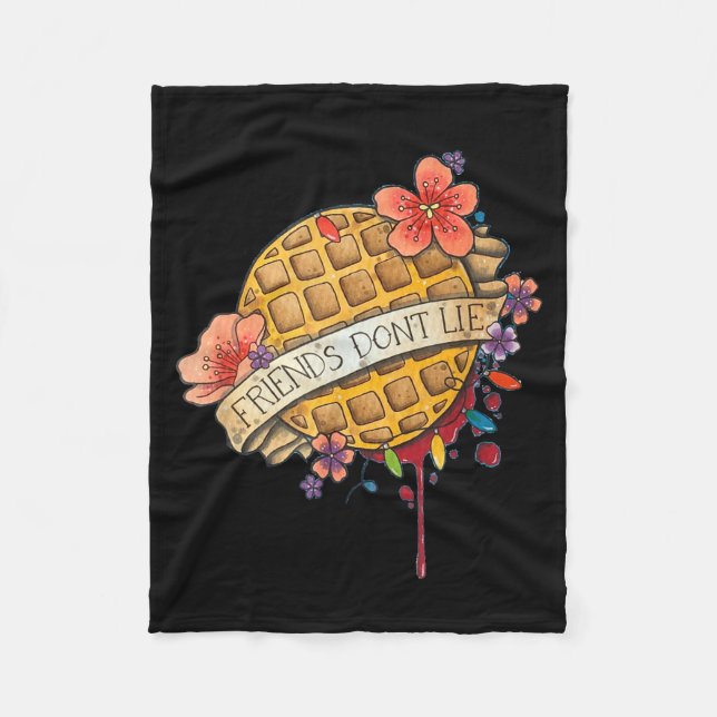 Manta Polar Camiseta Amigos No Mienten  (Anverso)