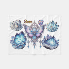 Manta Polar Camiseta básica oscura de Love Butterfly Floral Fr