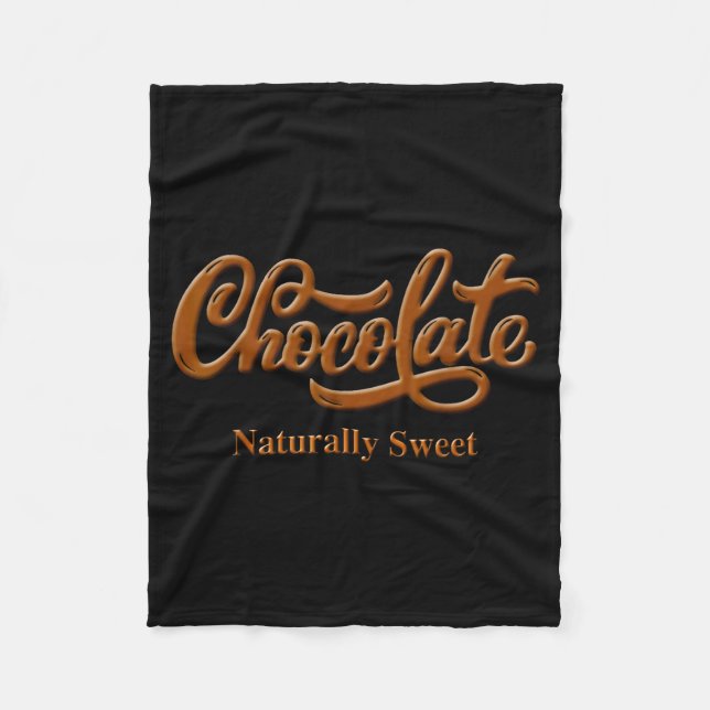 Manta Polar Camiseta Chocolate Naturalmente Dulce Orgullosa-mu (Anverso)