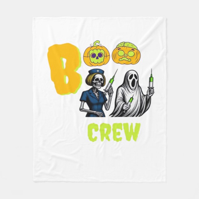 Manta Polar Camiseta Clásica De Boo Crew (Anverso)