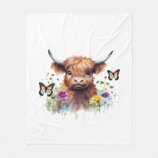 Manta Polar Camiseta Clásica de Cow para bebés en Highland