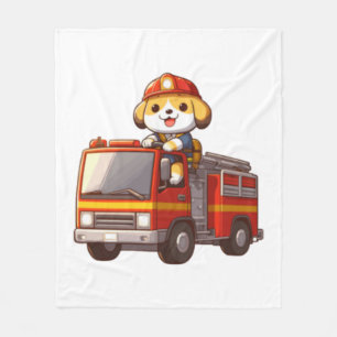 Manta Polar Camiseta clásica para bomberos de perros (1)
