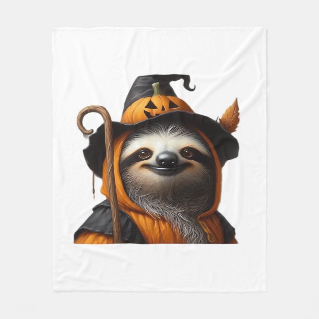 Manta Polar Camiseta clásica Sloth Halloween (Anverso)