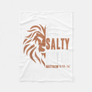 Manta Polar Camiseta cristiana para papá Sé salado Mantente en