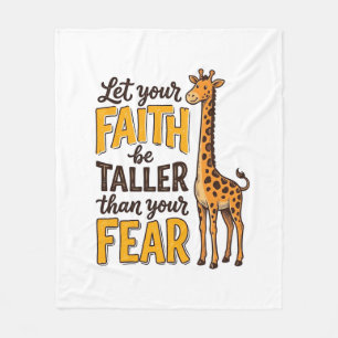 Manta Polar Camiseta cristiana vintage de jirafa Fear Over Fai