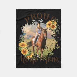 Manta Polar Camiseta de acento de girasol de texto de foto de