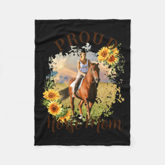 Manta Polar Camiseta de acento de girasol de texto de foto de 