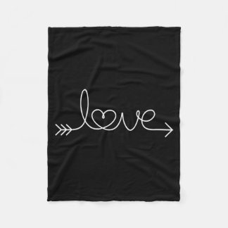 Manta Polar Camiseta de amor mujeres hombres corazón flecha gr