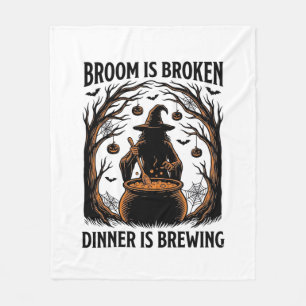 Manta Polar Camiseta de bruja cocinando Diseño divertido de ca