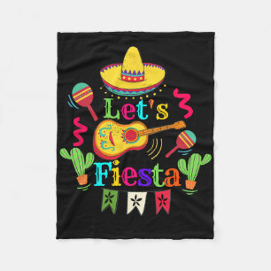 Manta Polar Camiseta De Cactus De Guitarra Mexicana De Cinco D