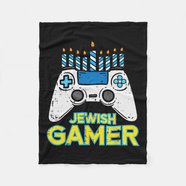 Manta Polar Camiseta de Chanucá para jugadores judíos hombres  (Anverso)