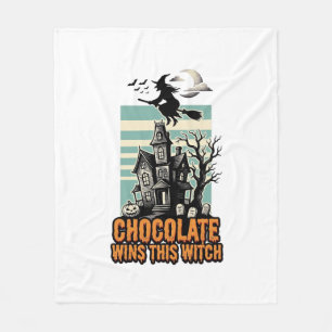 Manta Polar Camiseta de chocolate de bruja Diseño de regalo du