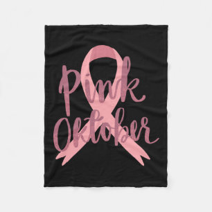 Manta Polar Camiseta de Conciencia del Cáncer - En Octubre Nos