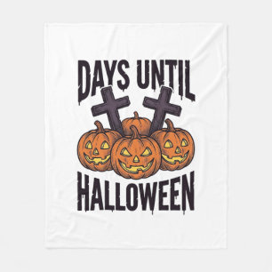 Manta Polar Camiseta de Cuenta Regresiva de Halloween Diseño d