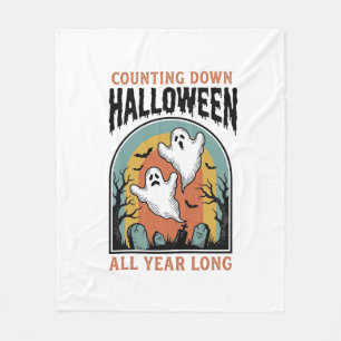 Manta Polar Camiseta de Cuenta Regresiva de Halloween Gráfico