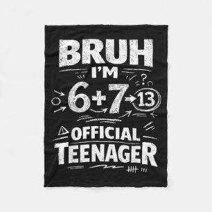 Manta Polar camiseta de cumpleaños número 13 divertida meme 6