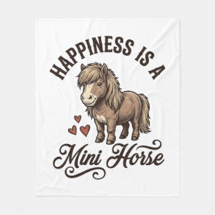 Manta Polar Camiseta de diseño de caballo miniatura grabado vi