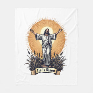 Manta Polar Camiseta de fe con grabado vintage de la resurrecc
