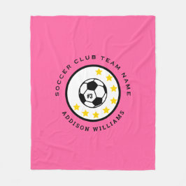 Manta Polar Camiseta de fútbol personalizada con número de equ