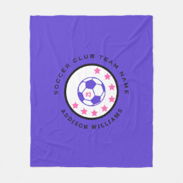 Manta Polar Camiseta de fútbol personalizada con número y nomb