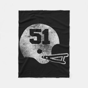 Manta Polar Camiseta de fútbol vintage número 51 número de jug