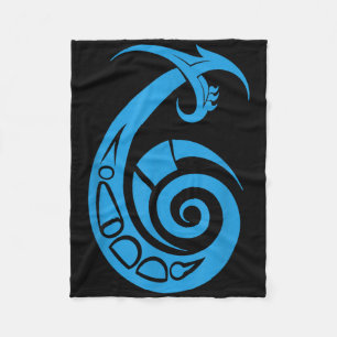 Manta Polar Camiseta de gancho de pez tribal - Pesca tribal -