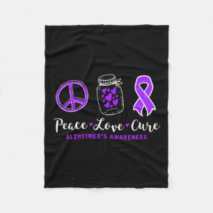 Manta Polar Camiseta de guerrero de Alzheimer cura de amor