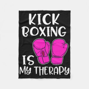 Manta Polar Camiseta de Kickboxing Femenino Es Mi Terapia Dive
