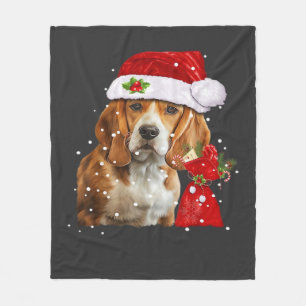 Manta Polar Camiseta de Navidad de Perro Beagle Navidad Perro 