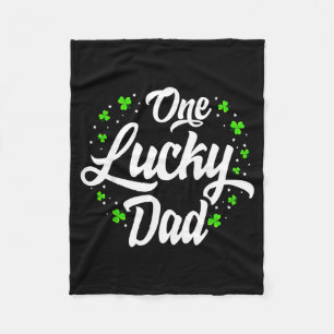 Manta Polar Camiseta de Papá Afortunado Día de San Patricio Ir