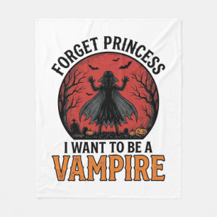 Manta Polar Camiseta de Princesa Vampiro Espeluznante Retro Di