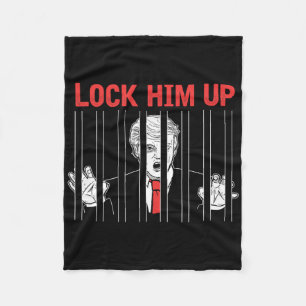 Manta Polar Camiseta de protesta anti Trump Lock Him Up
