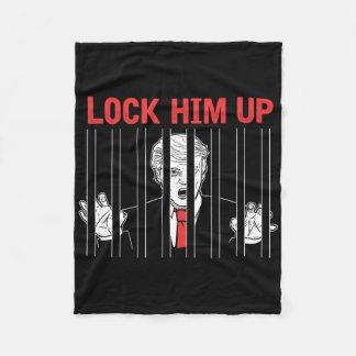 Manta Polar Camiseta de protesta anti Trump Lock Him Up