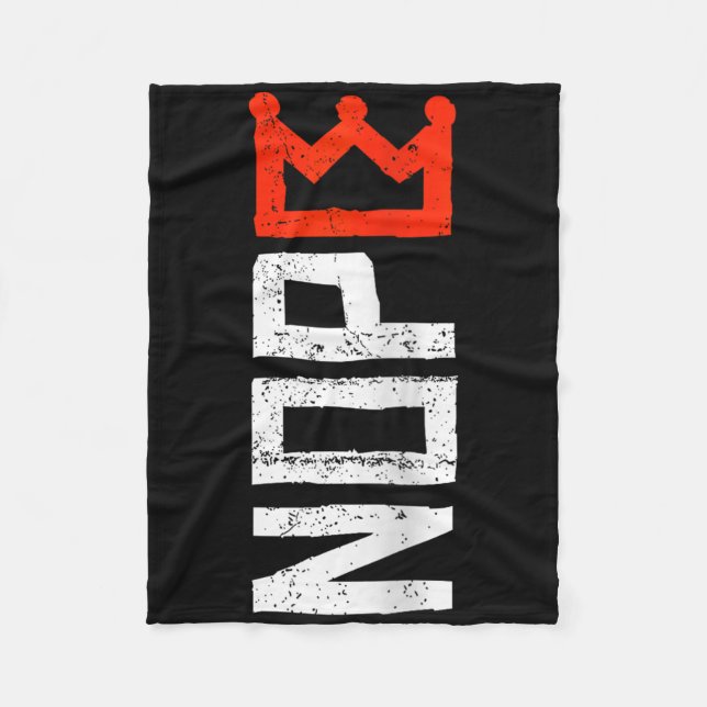 Manta Polar Camiseta de protesta sin reyes vertical Nope cuell (Anverso)