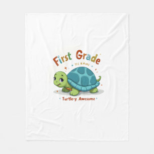 Manta Polar Camiseta de Regreso a Clases de Primer Grado Tortu