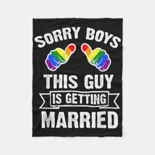 Manta Polar Camiseta de Soltero Fiesta Lgbt Orgullo Gay Novio 