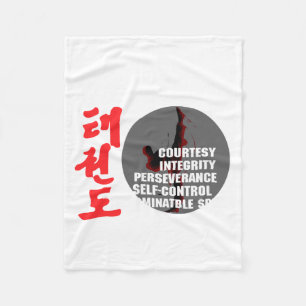 Manta Polar Camiseta de taekwondo principios artes marciales T