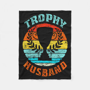 Manta Polar Camiseta de Trofeo de Esposo Vintage Regalo del Dí