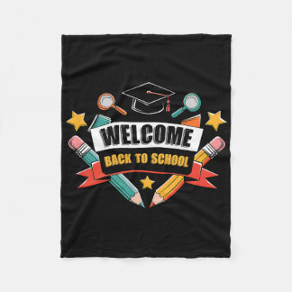 Manta Polar Camiseta de vuelta al cole divertida 2025 Manzana
