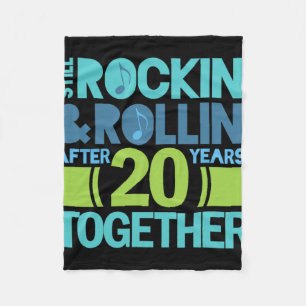 Manta Polar Camiseta del 20° aniversario 20 años juntos pareja